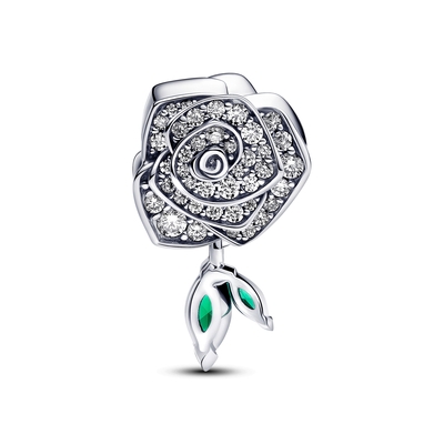 Pandora szikrázó virágzó rózsa charm (793201C01)