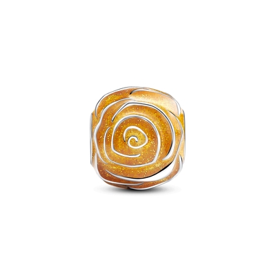 Pandora virágzó sárga rózsa charm (793212C02)