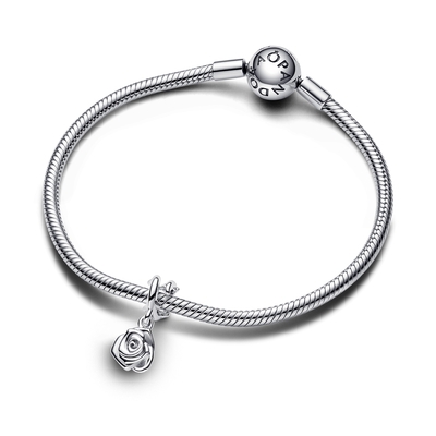 Pandora virágzó rózsa függő charm (793213C00)