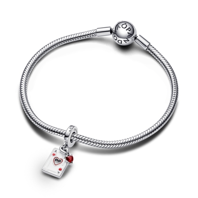 Pandora Disney Alice Csodaországban Gonosz királynő szívek Piros Ász függő charm (793420C01)