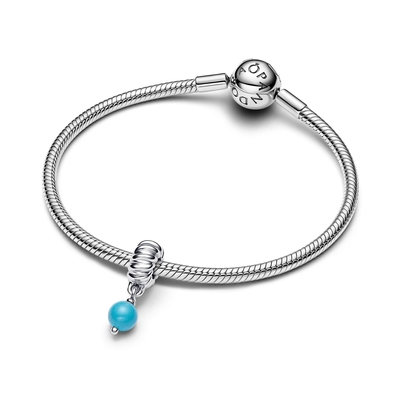 Pandora türkizszínű függő charm (793901C01)