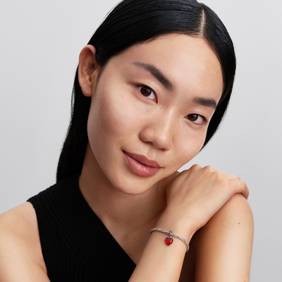 Pandora Szív lakú Muránói üveg charm (794429C01)