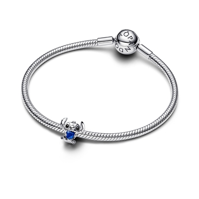 Pandora Disney Stitch egy kék szívet harap charm (794731C01)