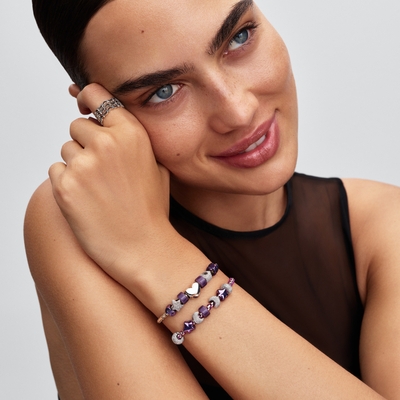 Pandora mini lila Csillag charm (794813C01)