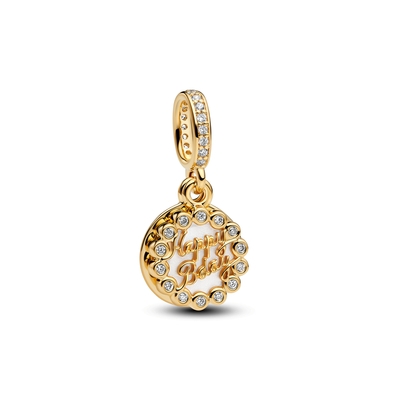 Pandora 14K aranyozott Születésnapi torta függő charm (763787C01)