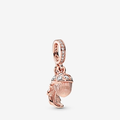 Pandora makk és levél charm (788248CZ)