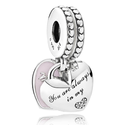 Pandora Anya & lánya szívek függő charm (792072EN40)