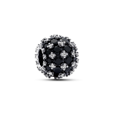 Pandora szikrázó pavé fekete charm (792630C04)