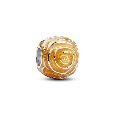 Pandora virágzó sárga rózsa charm (793212C02)