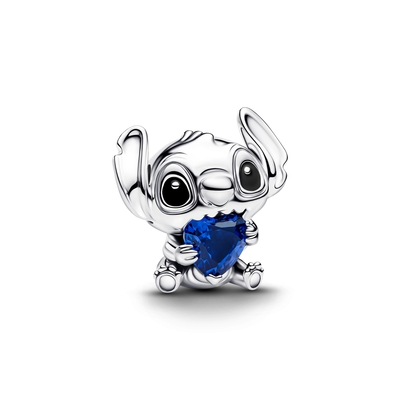 Pandora Disney Stitch egy kék szívet harap charm (794731C01)