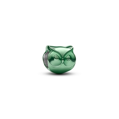 Pandora mini zöld Bagoly charm (794900C01)