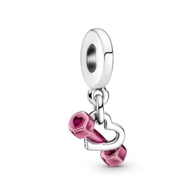 Pandora Súlyzó és szív charm (799545C01)