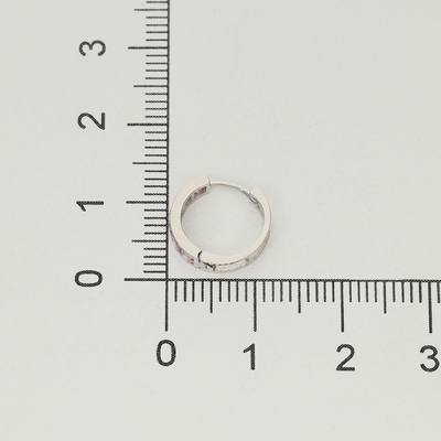 Fehér arany karika fülbevaló (96-0667-PIN-SCF)