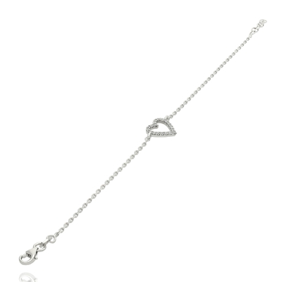 Fehér arany szív karlánc (96-9246-BR-CL-WKL)
