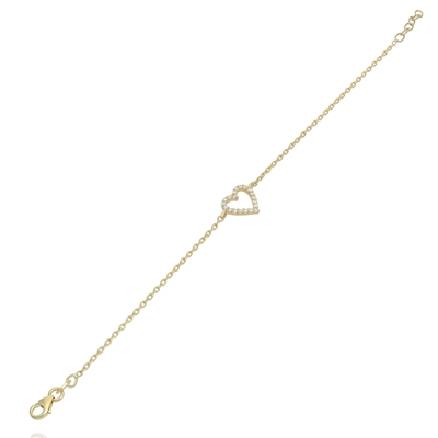 Arany szív karlánc 17 cm (96-9246-BR-CLKL)