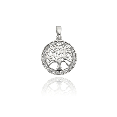 Fehér arany életfa medál (96-9347-PE-F)