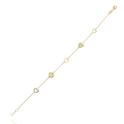 Arany 9 karátos karkötő 19 cm (9KT-129-L359-BR)