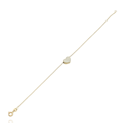 Arany szív karlánc (A07S118fehérszív)