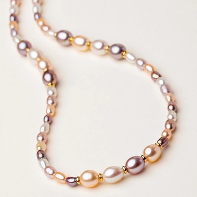 Alisia Rainbow Pearl Long ezüst nyaklánc 58 cm (AL5441.01.048)