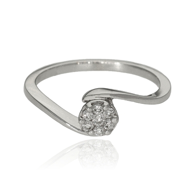 Bibigi fehér arany gyűrű 53-as méret (ANC0033B-53)