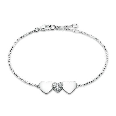 Thomas Sabo tripla szív karkötő (A1394-051-14-L19,5)