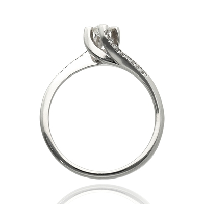 Fehér arany gyűrű 53-as méret (B18237)