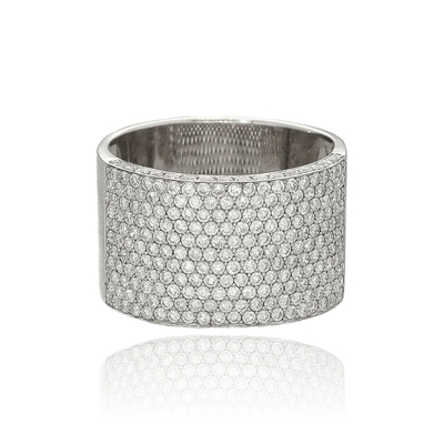 Fehér arany gyűrű 54-es méret (B19941)