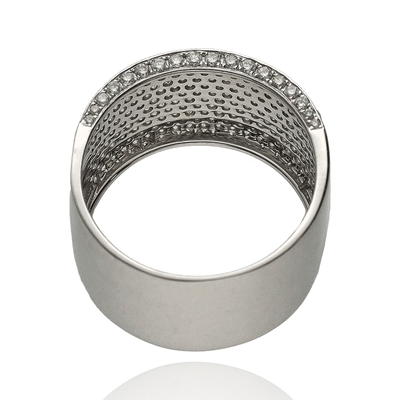 Fehér arany gyűrű 54-es méret (B19941)