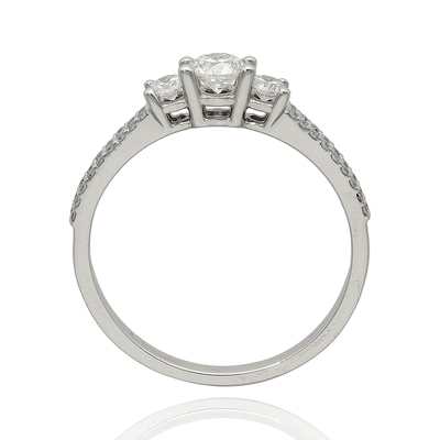 Fehér arany gyűrű 54-es méret (B34794)