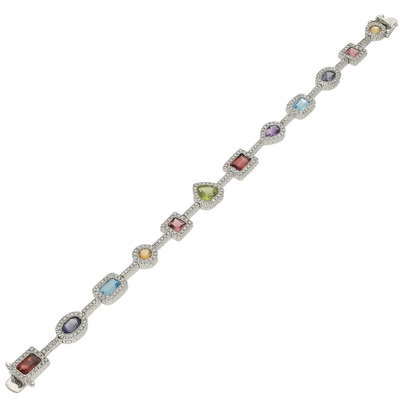 Fehér arany karkötő 18 cm (B39013_3I)