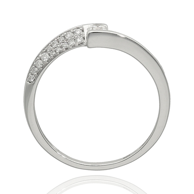 Fehér arany gyűrű 55-ös méret (B40589)