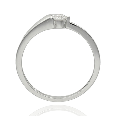 Fehér arany gyűrű 51-es méret (B40698)