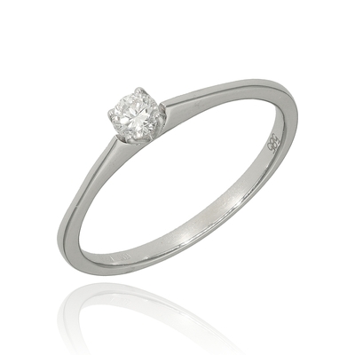 Fehér arany gyűrű 55-ös méret (B40774)