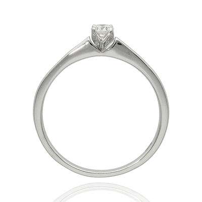 Fehér arany gyűrű 55-ös méret (B40774)