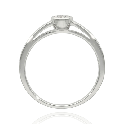 Fehér arany gyűrű 52-es méret (B40800)