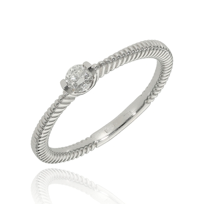 Fehér arany gyűrű 52-es méret (B41245)