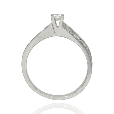 Fehér arany gyűrű 54-es méret (B42636)