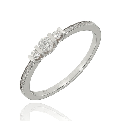 Fehér arany gyűrű 56-os méret (B43940)