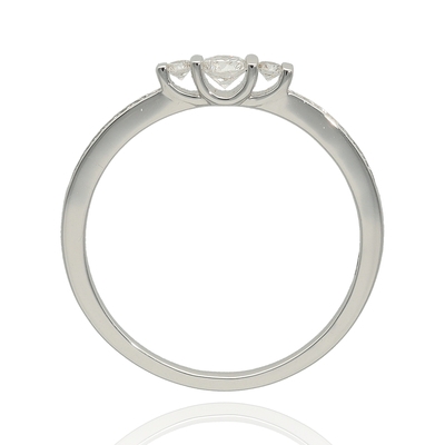 Fehér arany gyűrű 56-os méret (B43940)