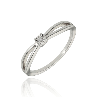 Fehér arany gyűrű 50-es méret (B45309)