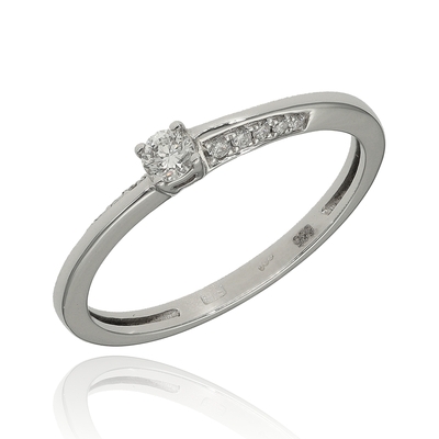 Fehér arany gyűrű 54-es méret (B45960)