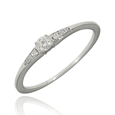 Fehér arany gyűrű 52-es méret (B47170)