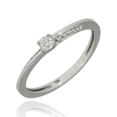 Fehér arany gyűrű 51-es méret (B47198)