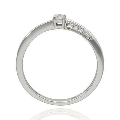 Fehér arany gyűrű 51-es méret (B47198)