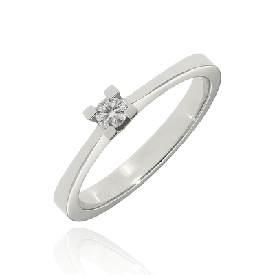 Fehér arany gyűrű 51-es méret (B47491)