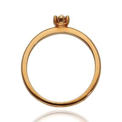 Rozé arany gyűrű 52-es méret (B47701_3I)