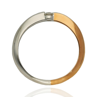 Rosé-fehér arany gyűrű 56-os méret (B47985_3I)