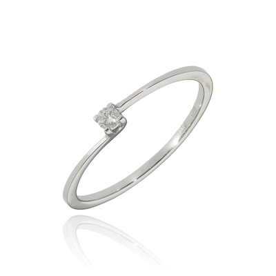 Fehér arany gyűrű 56-os méret (B49066)