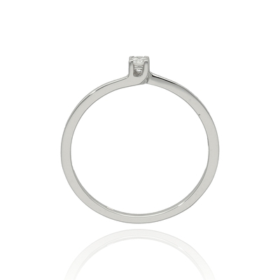 Fehér arany gyűrű 56-os méret (B49066)