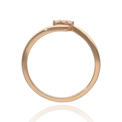 Rosé arany gyűrű 50-es méret (B49107)